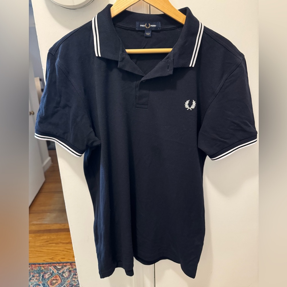 Black slim fit polo